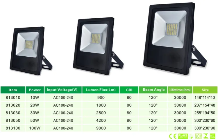 100W Outdoor LED Light IP65 LED Flood Light