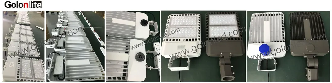 130lm/W Photocell Sensor 100-277VAC SMD3030 200 Watts 200W LED Area Light Fixture
