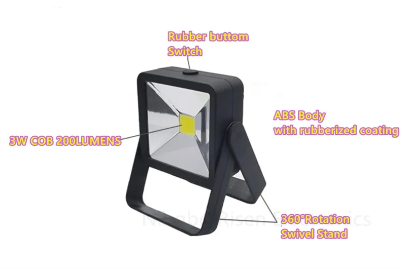 150 Lumen 4*AAA Battery Power Stand COB Magnetic Work Light