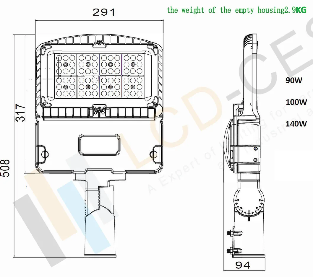 200 Watt LED Street Lights Parking Lot Lights - 28, 000 Lumen - 5000K Streetlights - Slip Fit Mount - Photocell Optional Street Light