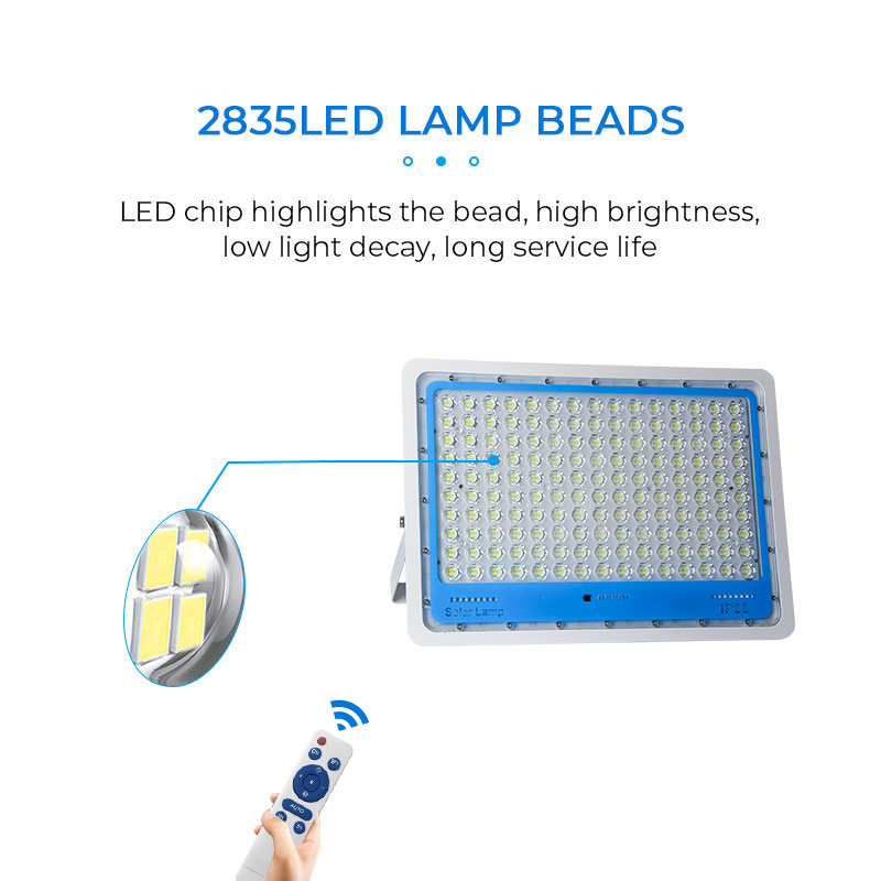 2021 Flood Solar Lights IP66 Waterproof 300W Energy Saving Solar Powered Flood Light