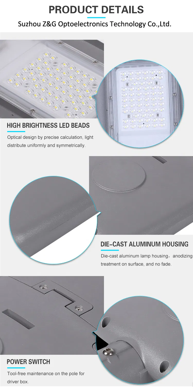 2700-6500K Die-Cast Aluminum LED 75W 100W Streetlight