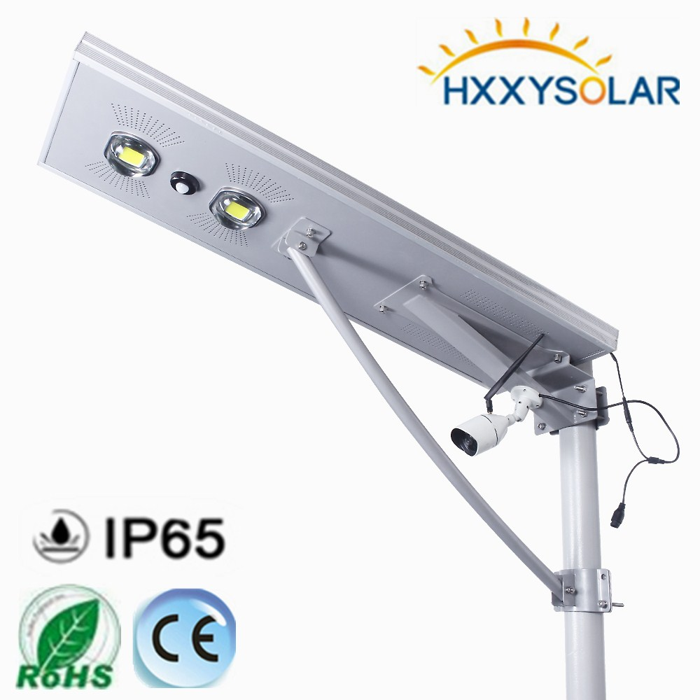 40W High Lumen Brightness Portable Outdoor Powered Integrated Aio All in One Motion Sensor LED Solar Street Light