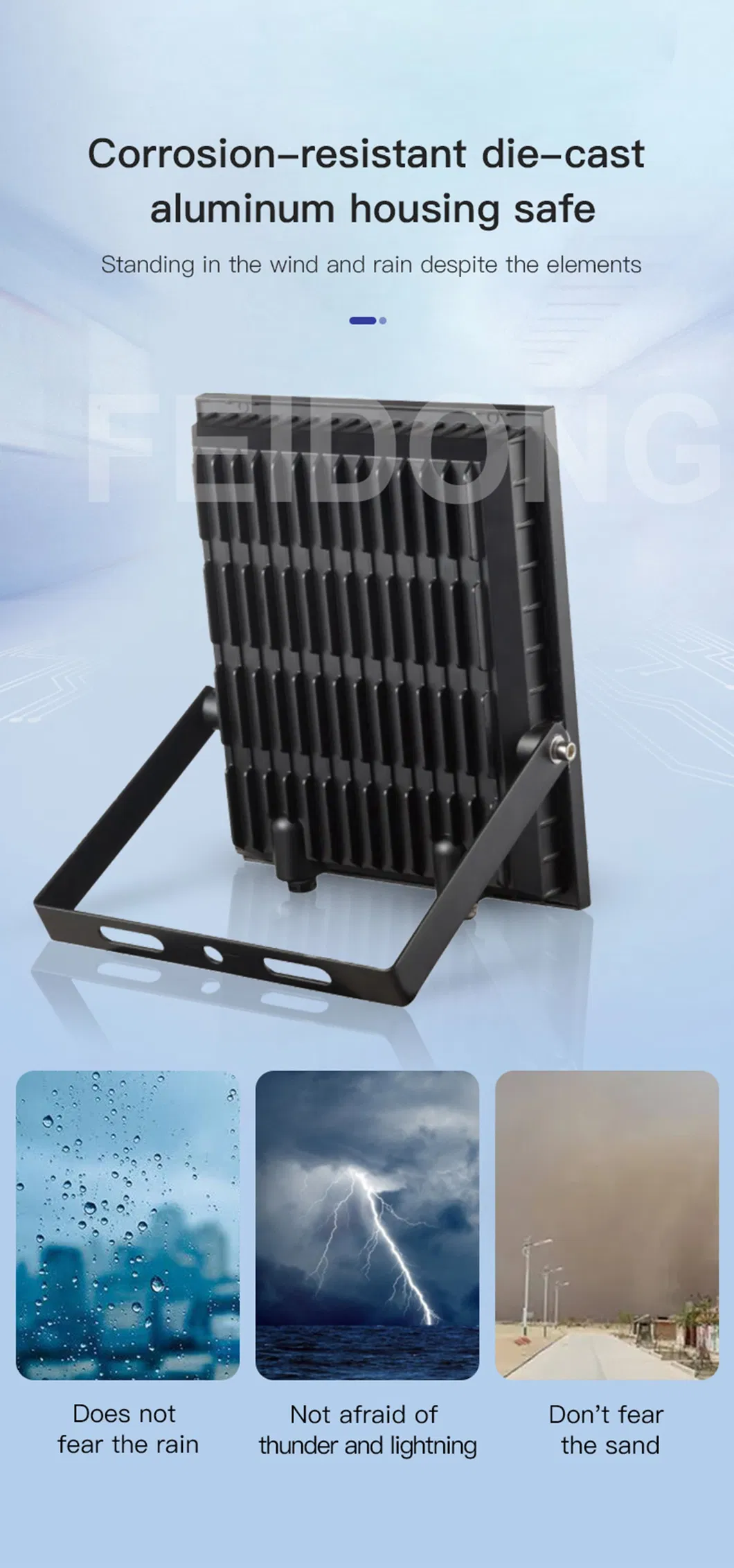 4kv Anti Surge 1500V Withstand Voltage 2 Years Guarantee Products Hot Selling Aluminum Reflector Dob LED Flood Light