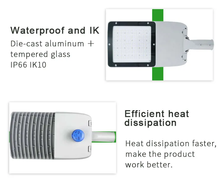 5 Years Warranty 2700K-6500K Meanwell Driver SMD 120W Outdoor IP66 Ik10 LED Lamp LED Street Light