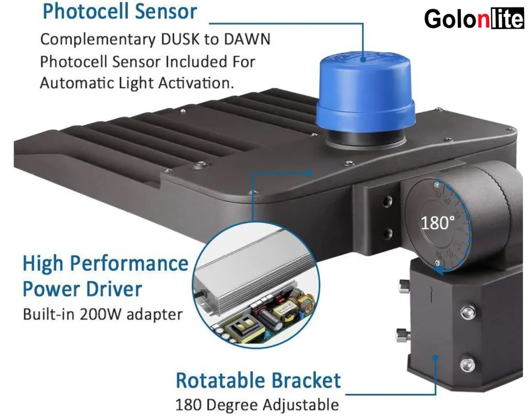 5000K 6500K Street Slip Fit LED Parking Lot Light 150W