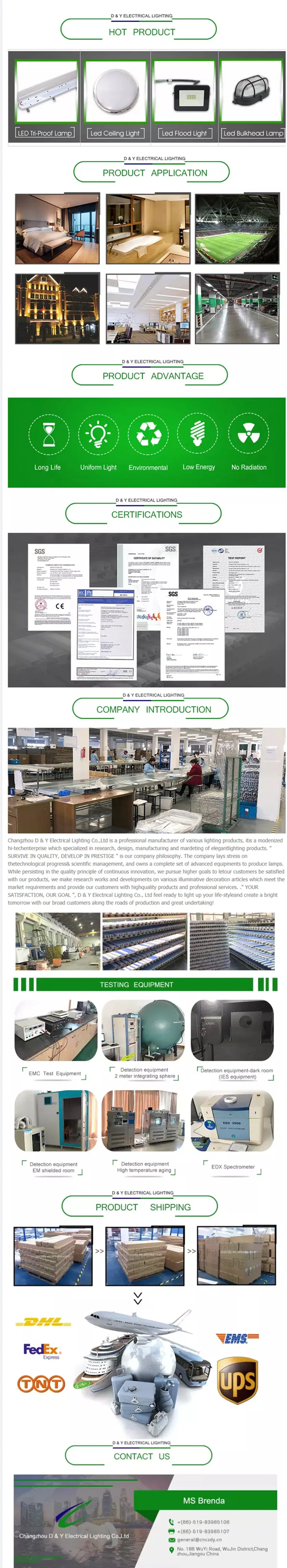 50W 80W 100W 150W LED High Power Light Outdoor Use Factory Use High Bay Light Tunnel Light