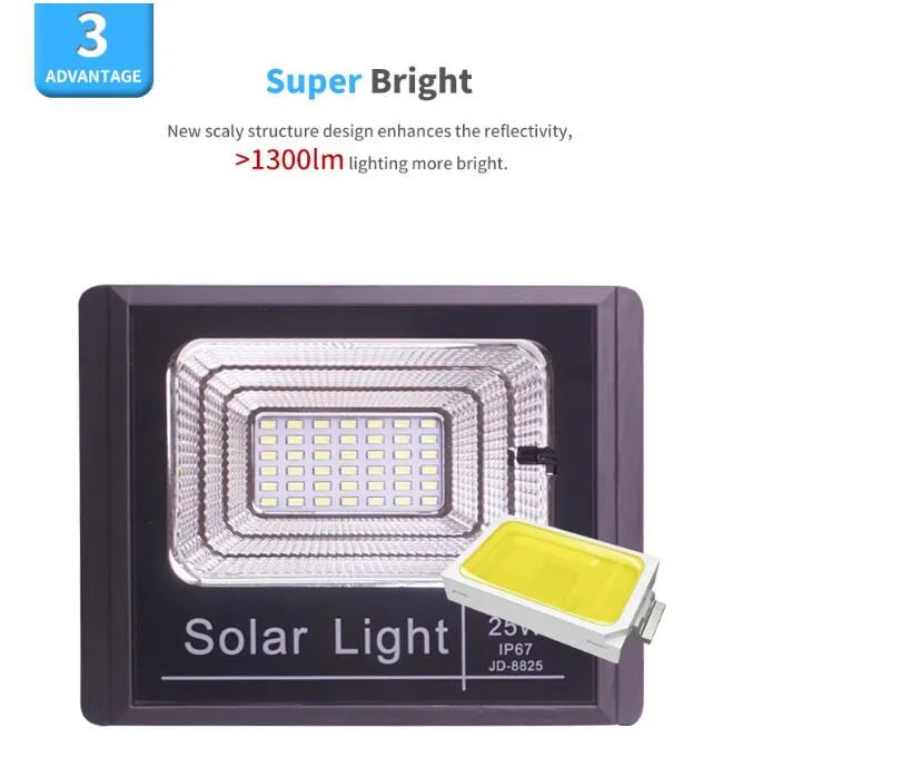 60W Solar Flood Light Garden Light Remote Control Street Lights