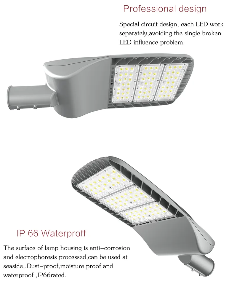 6500K Outdoor 100W LED Street Lamp IP66 Waterproof for Roadway Lighting