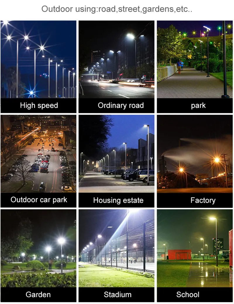 6500K Outdoor 100W LED Street Lamp IP66 Waterproof for Roadway Lighting