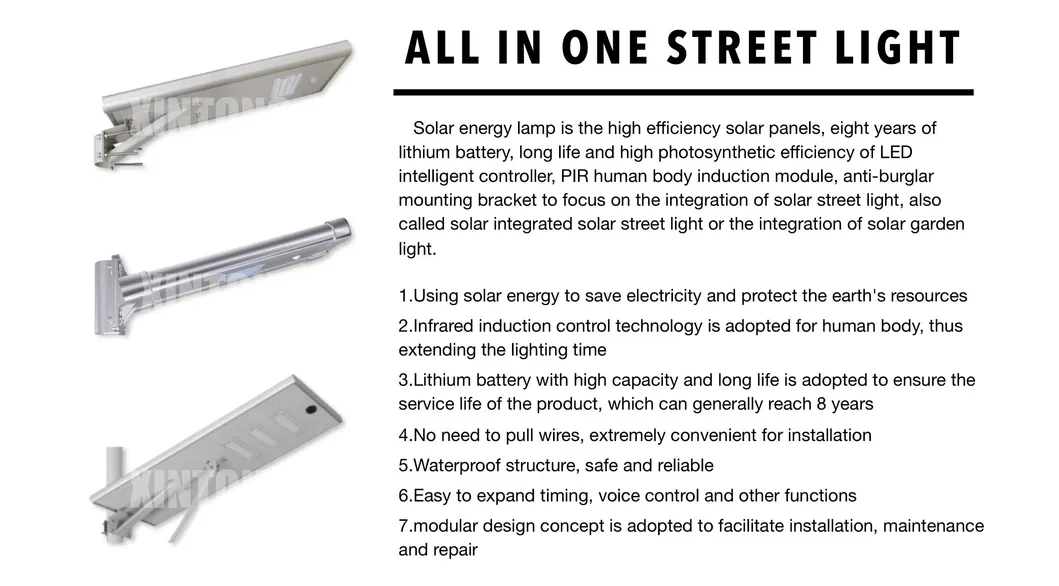 All in One 100W Cobra Head LED Solar Street Light Lamp