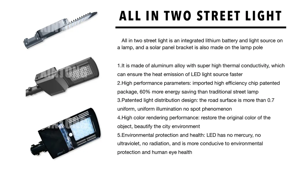 All in One 100W Cobra Head LED Solar Street Light Lamp