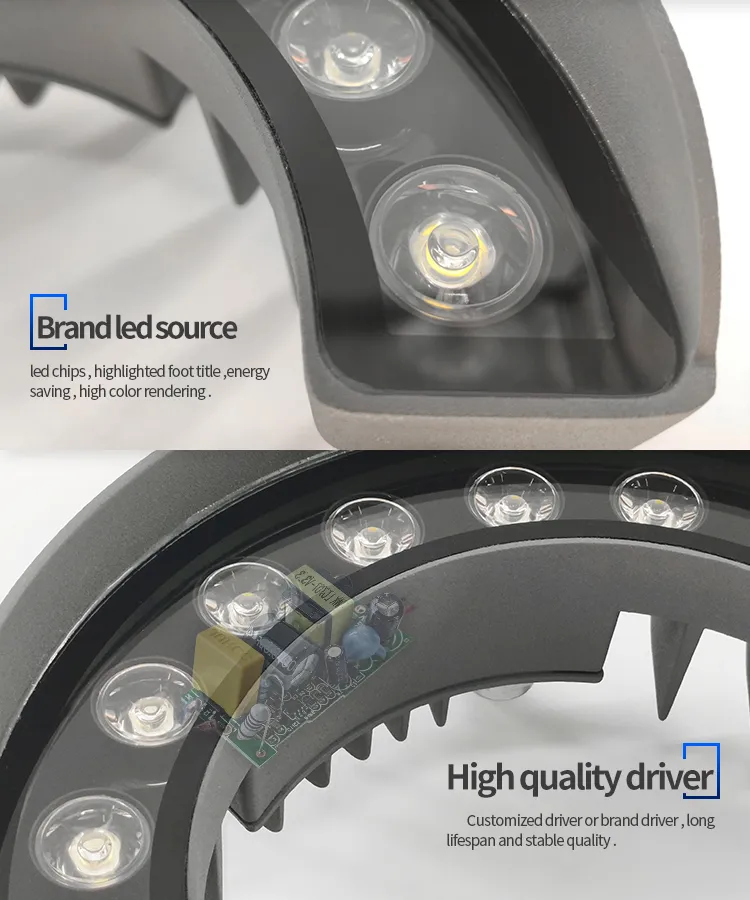 Aluminium Outdoor IP65 9W 12W RGB Decortion Palm Neon LED Hug Tree Lights