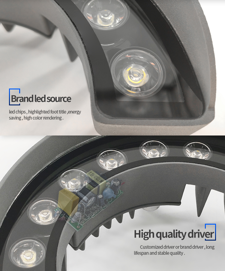 Aluminium Outdoor IP65 9W 12W RGB Decortion Palm Neon LED Hug Tree Lights