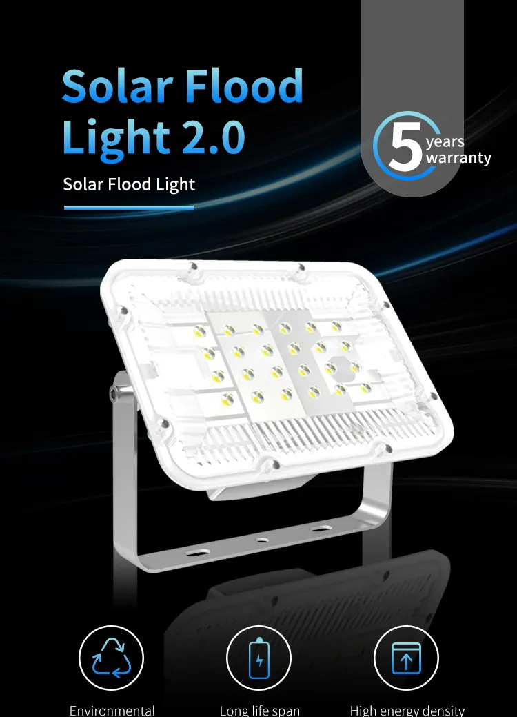 Blue Carbon Newest Product Outdoor Waterproof Lighting Japan Nichia SMD IP67 50W 100W 150W 200W Solar LED Flood Light