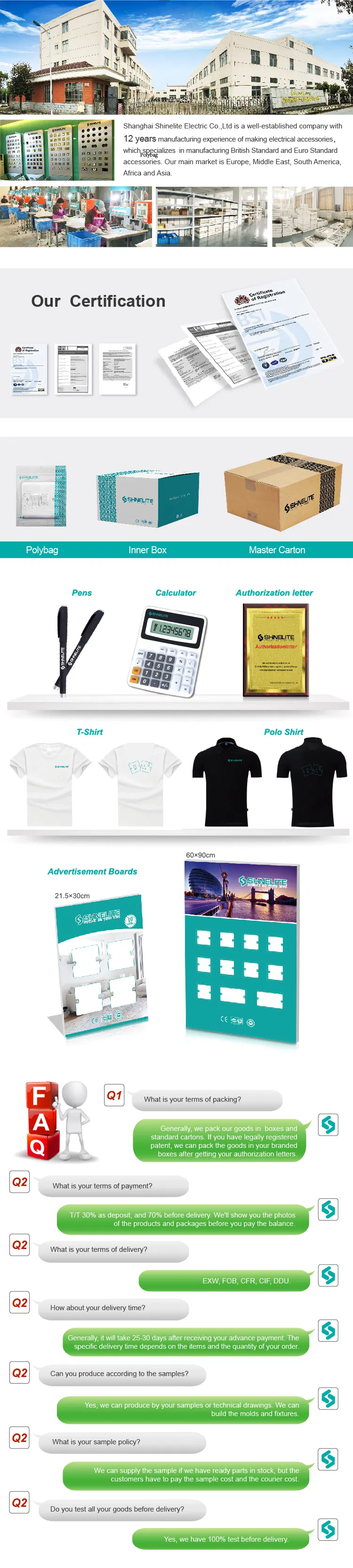 Ce RoHS IP65 Linear 30W/50W/100W Outdoor LED Flood Light