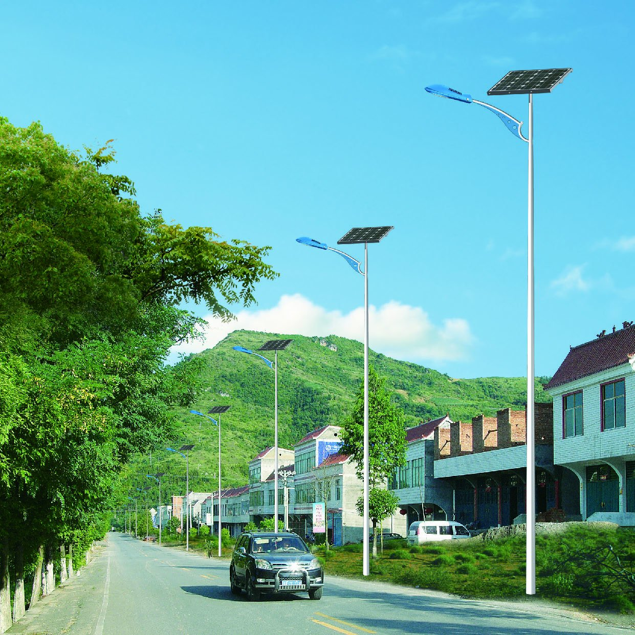 China Manufacturer Ce Certificates Solar Power Street Lamp Post Outdoor Luminaries