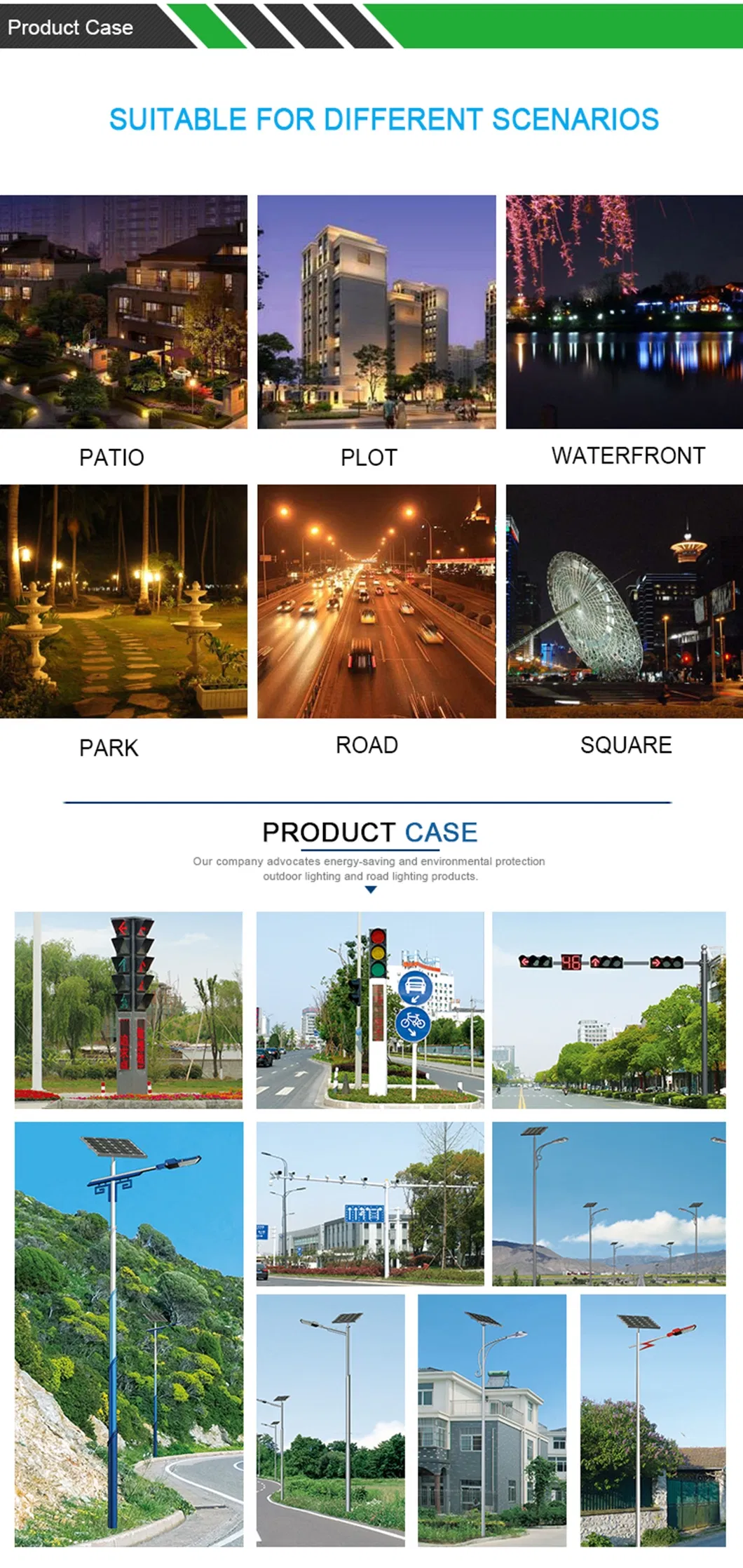 China Manufacturer Ce Certificates Solar Power Street Lamp Post Outdoor Luminaries