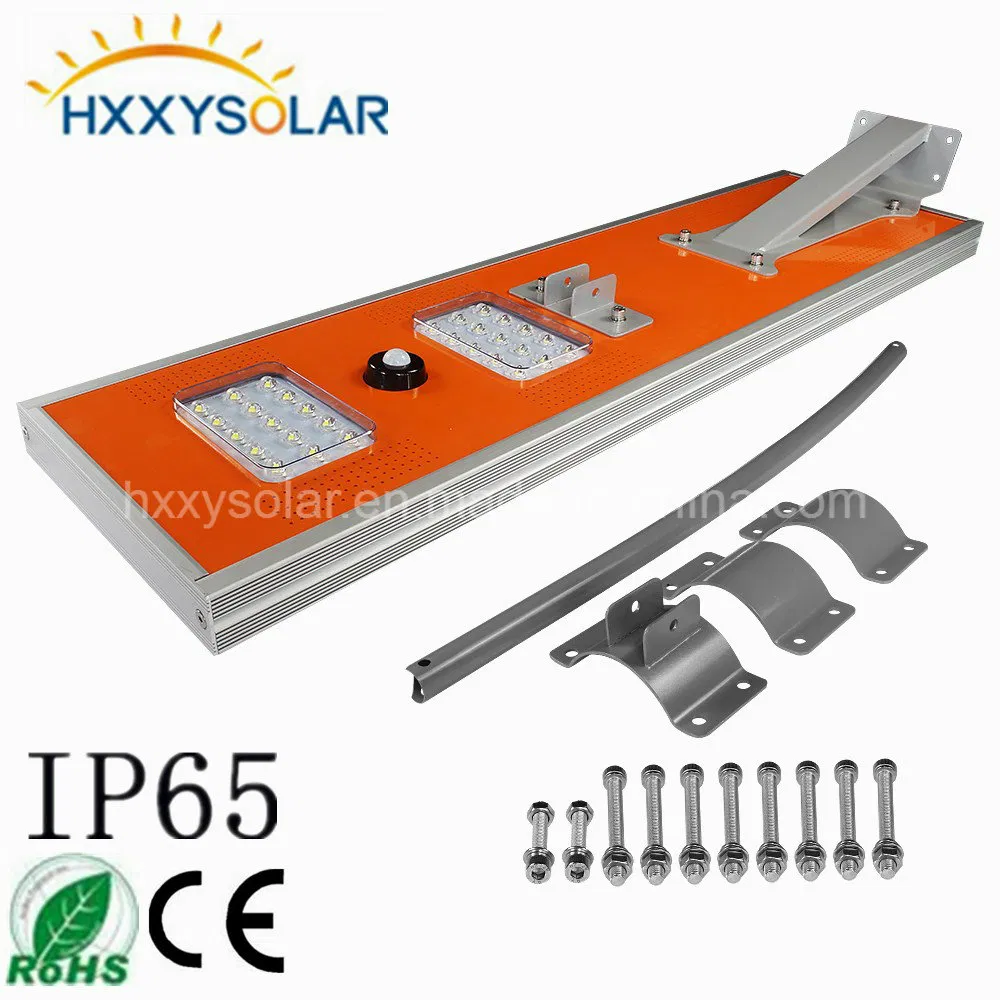 Customized Color 30W All in One Solar LED Street Light with Motion Sensor Security