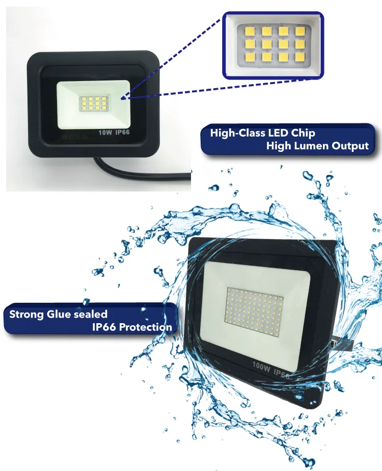 Floodlight 200W High Lumen IP66 20W 30W 50W 100W 200W LED Flood Light