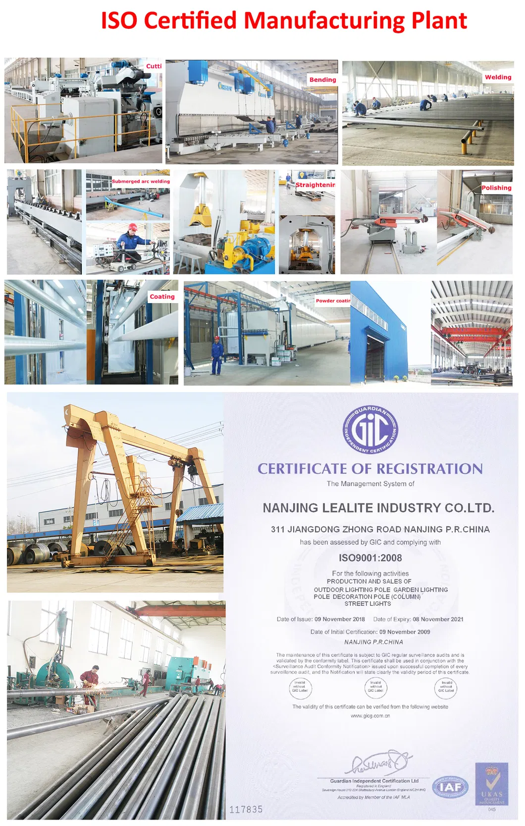 Footpath Light Pole, Lighting LED CMH Light Pole