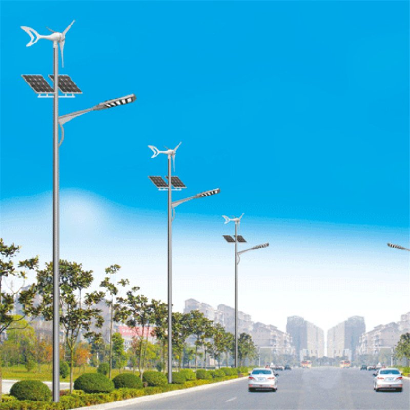 Hepu Newest Style 120W/180W/240W LED Solar Street Light with Vertical Wind Turbine