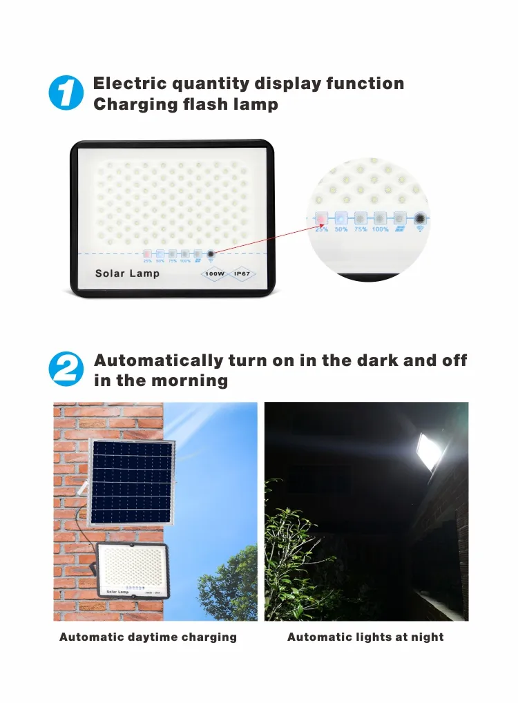 High Brightness Outdoor Waterproof Stadium Smart Floodlight 50W 100W 150W 200W 300W Solar LED Flood Light