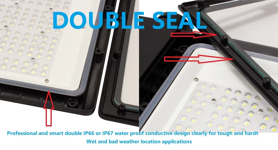 High Lumen 120-145lm/W LED Floodlights 100W LED Marine Outdoor Flood Light for Boat Vessel Working Site Area Light IP67 Waterproof Exterior Slim Floodlights LED