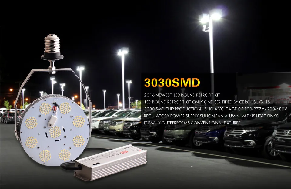 High Power Parking Lot Lighting 120 Watt LED Retrofit Lamp with Dlc Listed