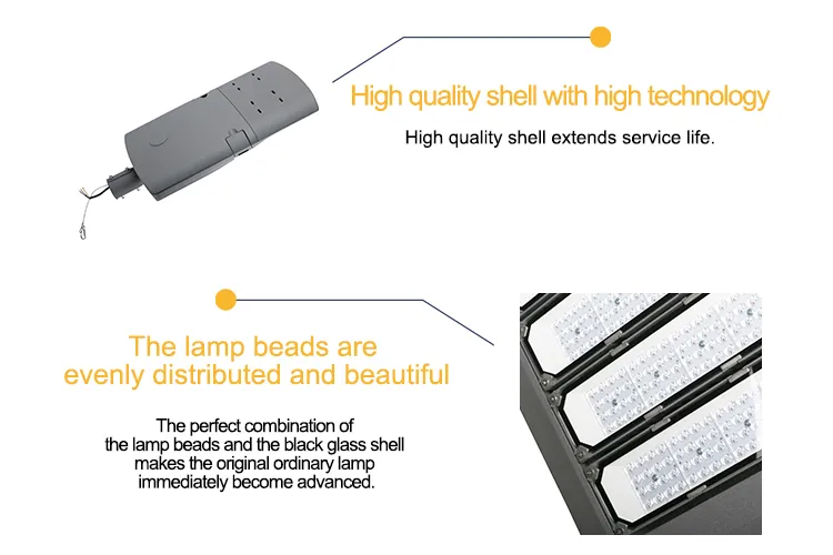 Ik09 IP66 100W 150W 200W 250W 300W LED Streetlight Aluminum LED SMD Street Lights
