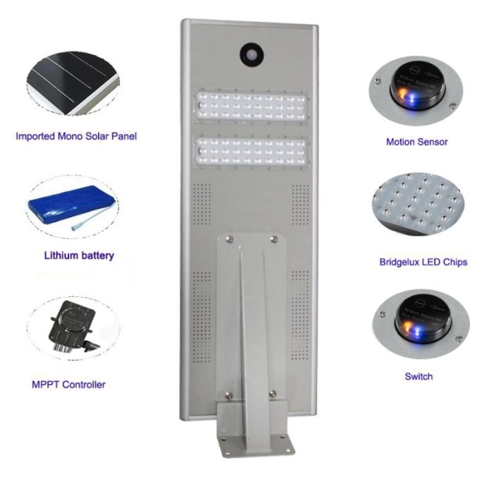 IP65 Outdoor 40W 60W Solar Power Integrated Solar LED Street Light
