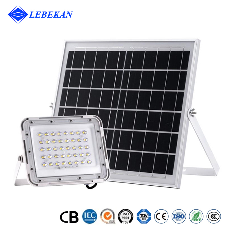 Lebekan CE RoHS Aluminum Alloy Cool White IP65 Waterproof 300W Outdoor Lighting Solar Flood Light with 5 Years Warranty