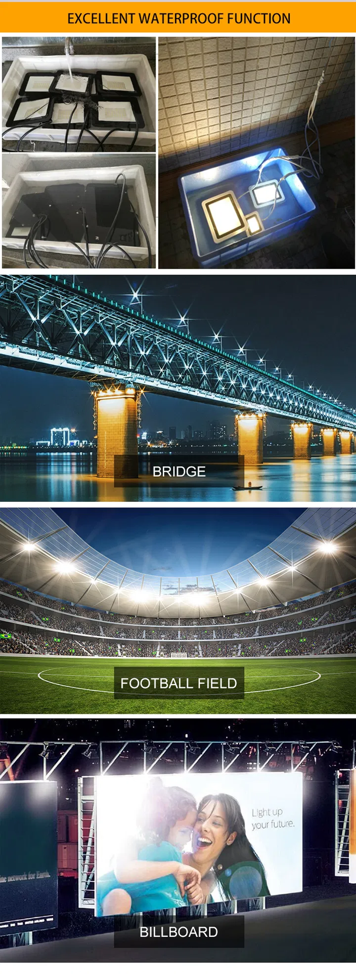 LED Flood Light 10W 30W 50W 100W 200W 300W SMD