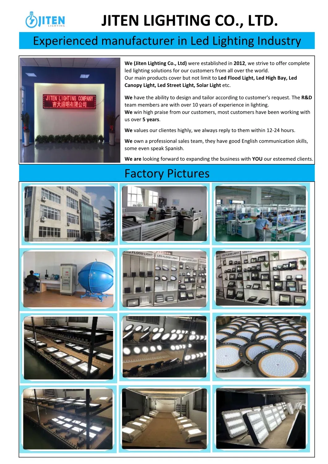 LED Flood Light for Soccer Tennis Basketball Football Sport Court Stadium