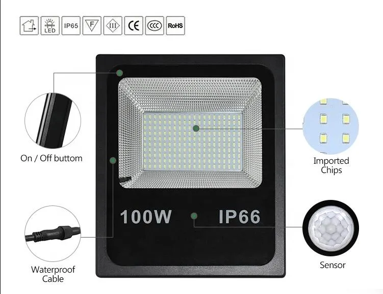 LED Floodlight SMD 30W Outdoor Light 2550lm Ce RoHS IP65 Die-Casting Thick Aluminum