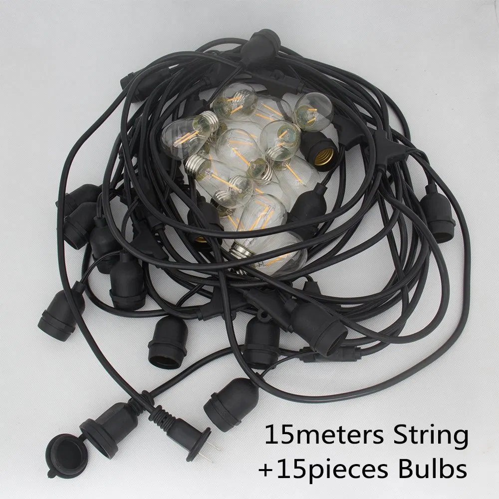 LED Outdoor String Light with S14 LED Bulbs High Quality