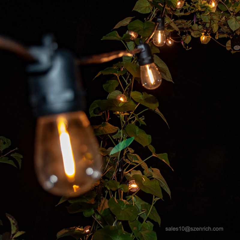 LED Outdoor String Light with S14 LED Bulbs High Quality