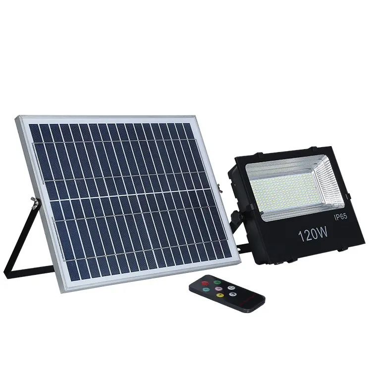 LED Solar Panel Garden Lamp Outdoor Waterproof P67 Spot Security Floodlight with Wireless Remote