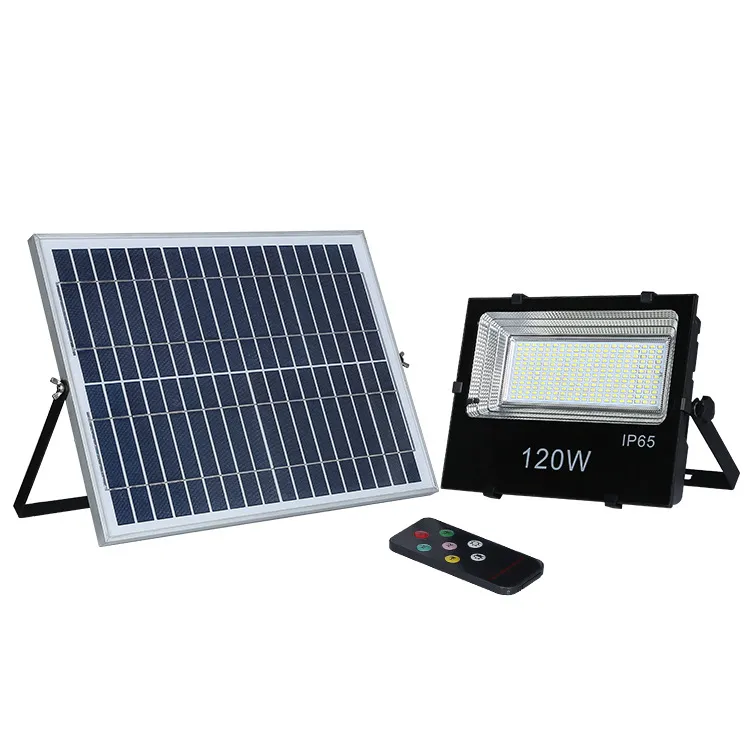 LED Solar Panel Garden Lamp Outdoor Waterproof P67 Spot Security Floodlight with Wireless Remote