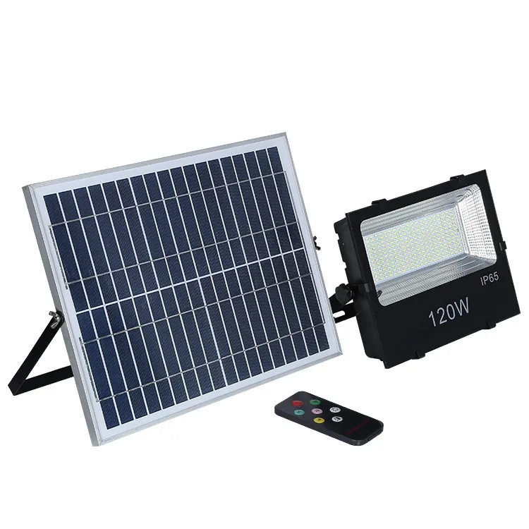 LED Solar Panel Garden Lamp Outdoor Waterproof P67 Spot Security Floodlight with Wireless Remote