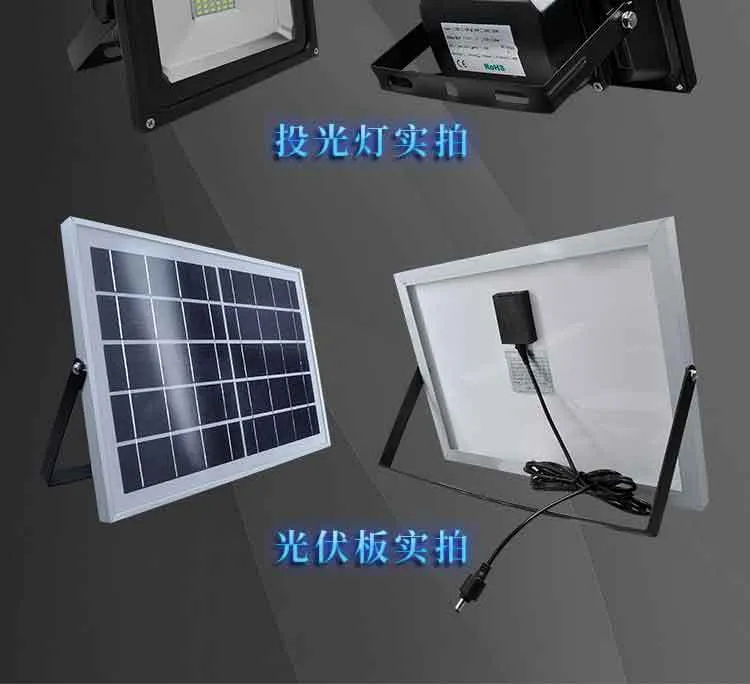 LED Solar Panel Garden Lamp Outdoor Waterproof P67 Spot Security Floodlight with Wireless Remote