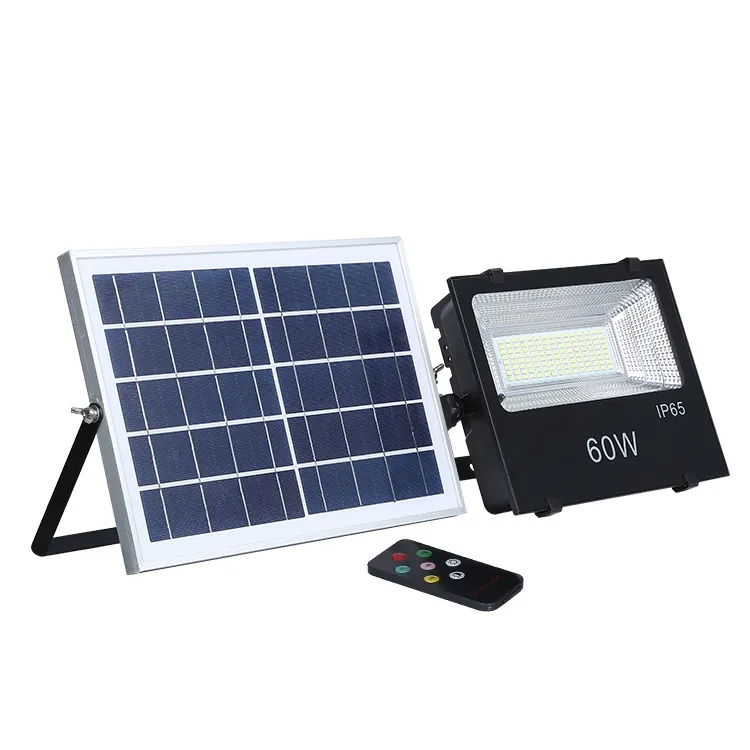 LED Solar Panel Garden Lamp Outdoor Waterproof P67 Spot Security Floodlight with Wireless Remote