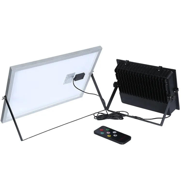 LED Solar Panel Garden Lamp Outdoor Waterproof P67 Spot Security Floodlight with Wireless Remote