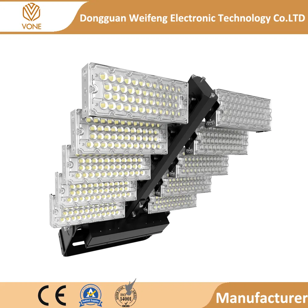 Light Weight LED Modular Outdoor Flood Light for Industrial Lighting 415V 480V Tennis Court Light with 5 Years Warranty