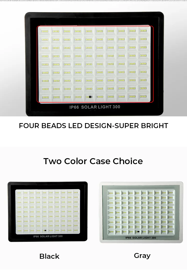 Manufacturer OEM ODM Wholesale 300W LED Solar Light Garden Heat Resisting Waterproof IP65 Emergency Light Outdoor Solar Lights