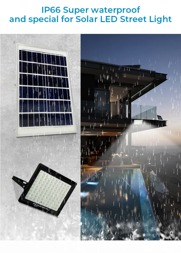 Manufacturer OEM ODM Wholesale 300W LED Solar Light Garden Heat Resisting Waterproof IP65 Emergency Light Outdoor Solar Lights
