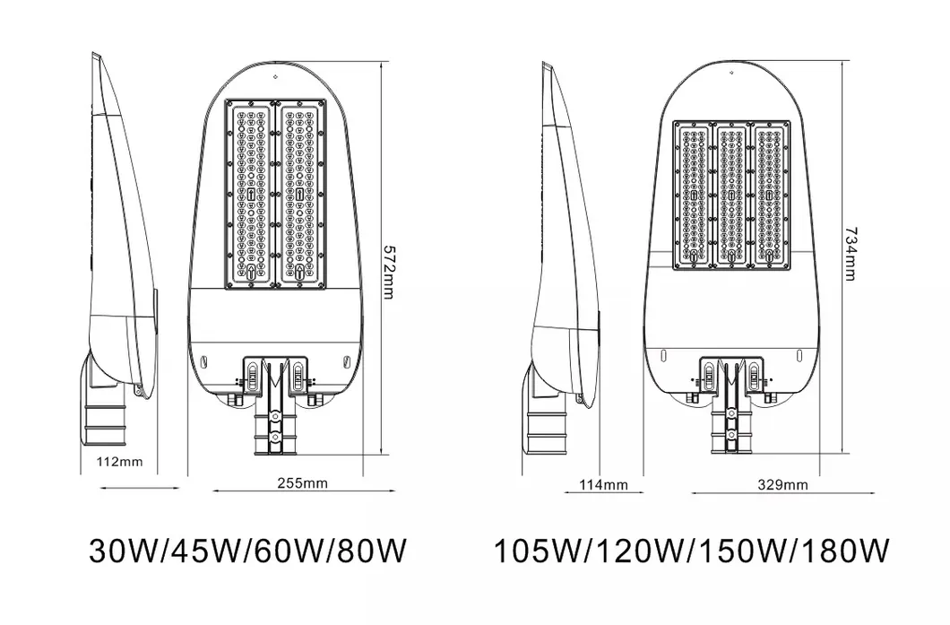 Ningbo Manufacturer Professional Outdoor Lighting Luminaire 180W LED Street Light for Road Project