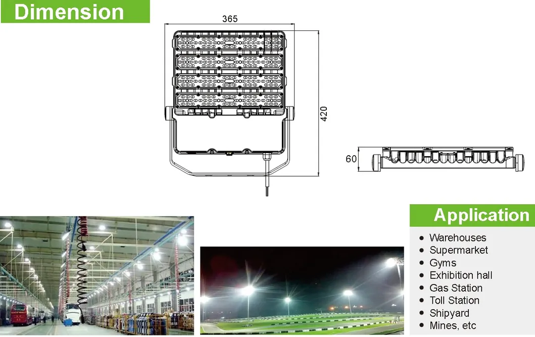 Outdoor Projector Lighting SMD5050 800W LED Flood Lamp with IP66