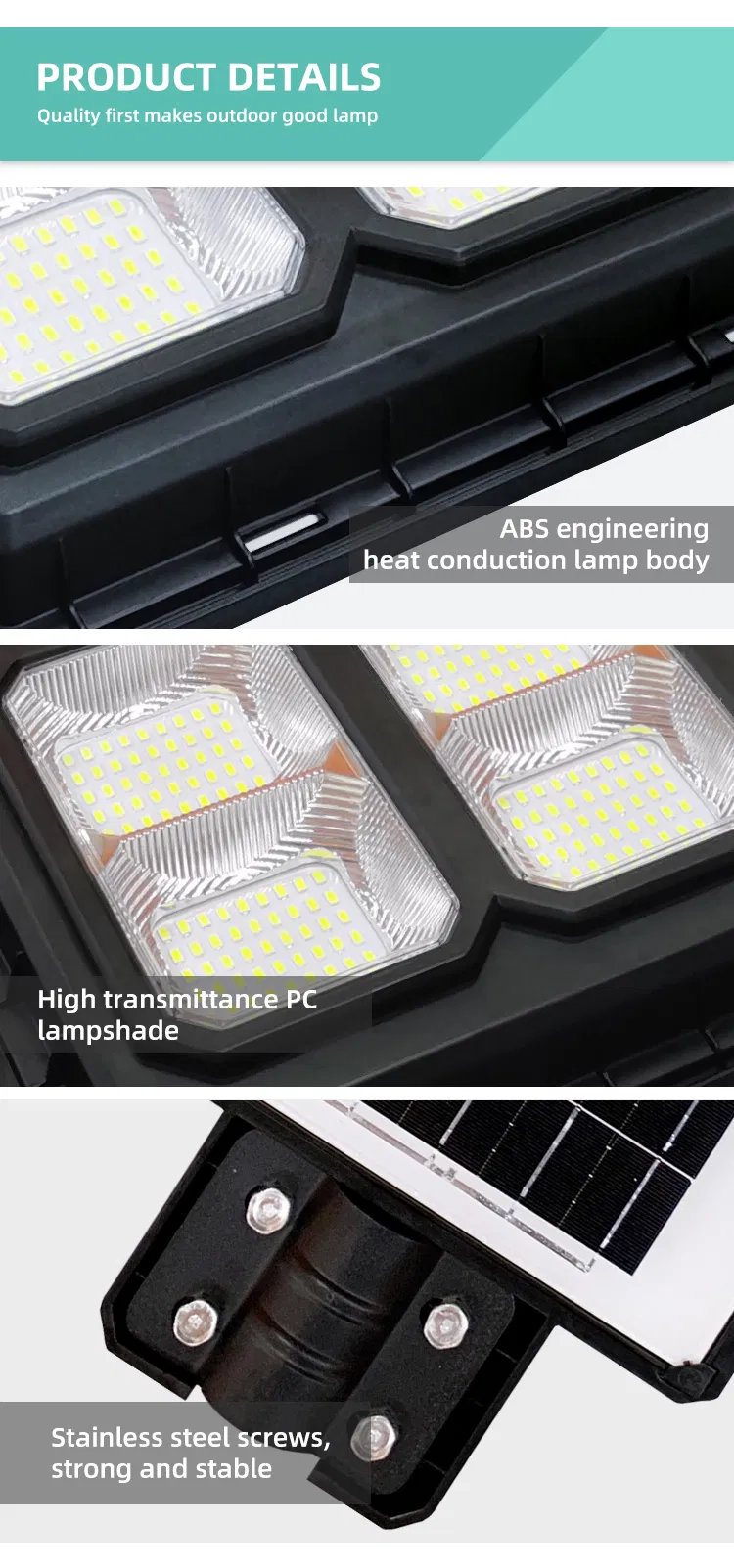 Solar LED Street Light Road Light All in One Streetlight