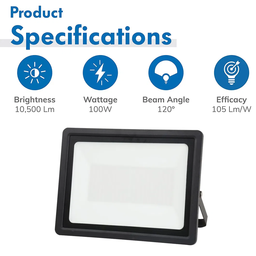 Super Bright 50W LED Lights with Wide Angle Illumination; 18000lm 6500K, Adjustable Handle, IP65 Waterproof Outdoor Security Flood Lamps for Garden